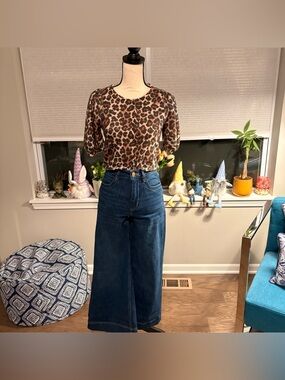 ✨Maeve (NWOT) Dark Blue Wide-Leg High-Rise Jeans Size 26✨